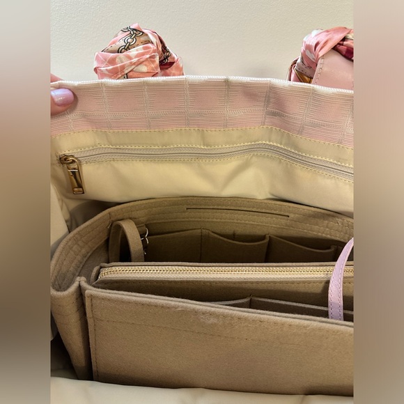 RARE!! Authentic Chanel Travel Ligne Tote with Matching Pouch Included!!! - Picture 7 of 16